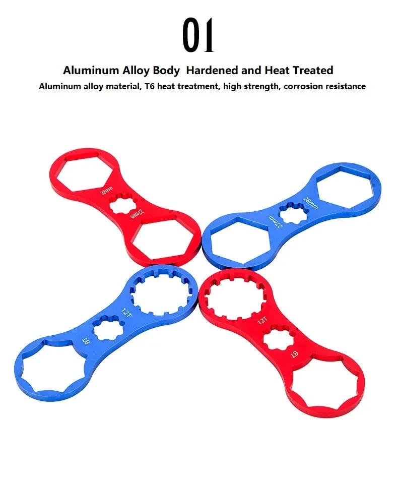 Description Picture 3 of itemAluminum Bicycle Front Fork Repair Tool For SR Suntour XCR/XCT/XCM/RST MTB Bike Front Fork Cap Wrench Disassembly Tools