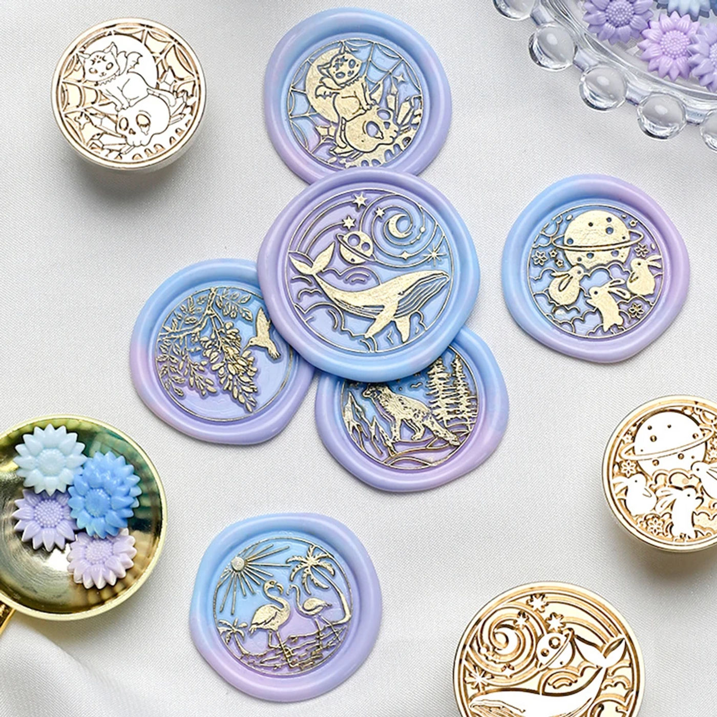 Description Picture 4 of itemSpecial-shaped Sealing Wax Copper Head DIY Craft Cartoon Whale Cat Bee Shape Seal Wax Stamps Head Sealing Stamp For Scrapbook