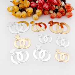 Custom 5pcs Wedding Place Card Tags Personalized Ring Diamond Bridal Name Signs Acrylic Sticker Souvenirs Party Decor Favor Gift