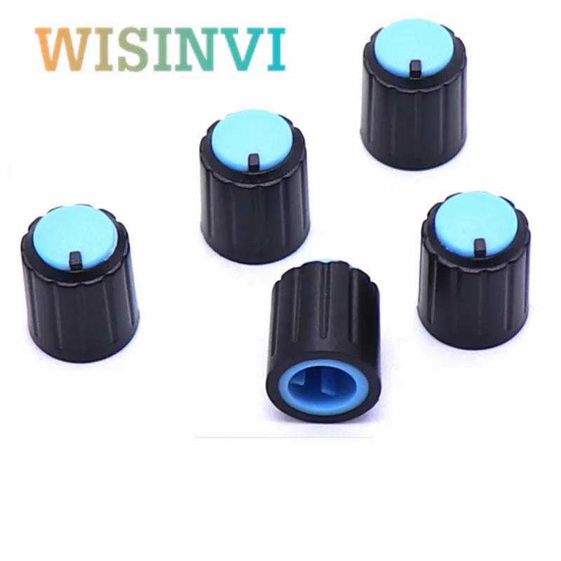 Description Picture 5 of item10PCS 9.5*12MM Black And Blue Plastic Small Knob Potentiometer Audio Equipment Knob Hat Inner Diameter 6MM