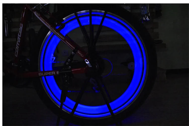 Description Picture 3 of item1pc 3 Mode LED Bike Wheel Spoke Light Waterproof Bike Safety Warning Easy To Install Bicycle Accessories with Battery