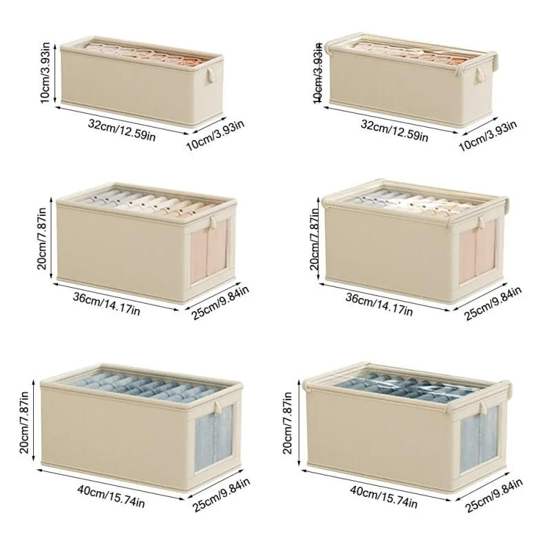 Description Picture 3 of itemClothes Organizer Pants Sweater Storage Cabinets Drawers Organizer Jeans with Lid Storage Box Wardrobe Storage Organizers