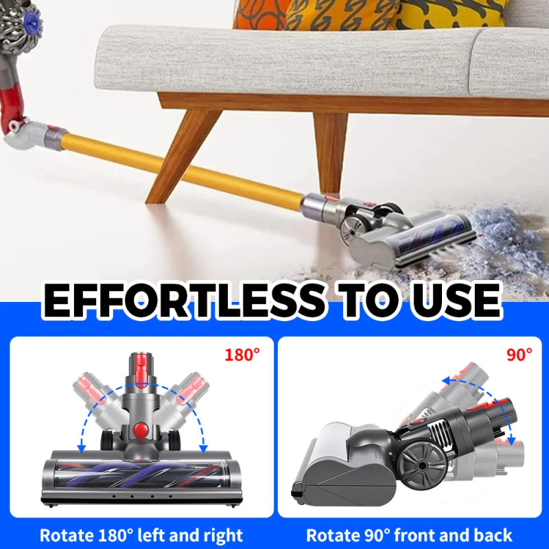 Description Picture 4 of itemCordless Vacuum Cleaner Roller Brush Head for Dyson V7 V8 V10 V11 V15 Quick-Release Motorhead with LED Headlight,Roller brush