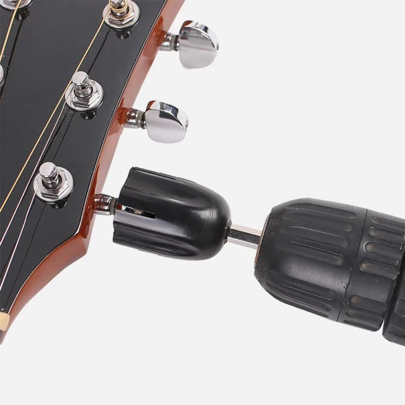 Description Picture 2 of itemGuitar String Winder Head Hex Electric Drill Tuning Peg Puller Tool Accessories for Electric Acoustic Guitar Bass (Black)
