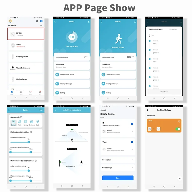 Description Picture 2 of itemTuya WiFi  Human Presence Sensor MmWave Radar Detector With Luminance Sensor For Smart Home Smart Life replace PIR Sensor