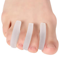 6pieces=3pairs Gel Thumb Spacer Protector Silicone Toes Separators Adjuster Bunion Bone Hallux Valgus Corrector Foot Care Tools