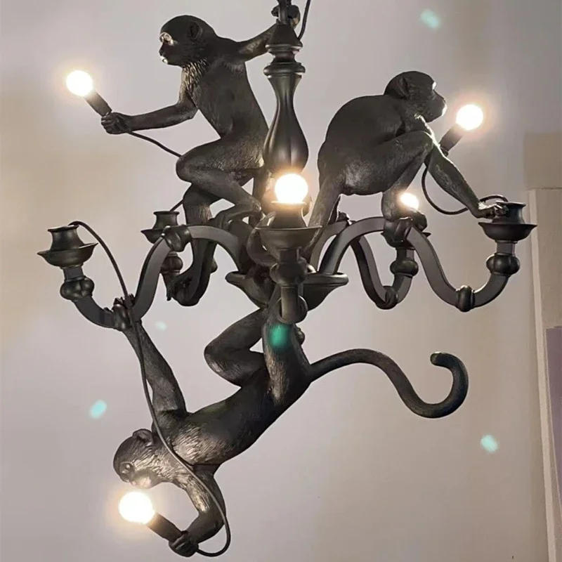 Description Picture 3 of itemNordic Creative Retro Monkey Chandelier Restaurant Coffee Shop Bedroom Wall Light Designer Senior Moving Object Led Table Lamp