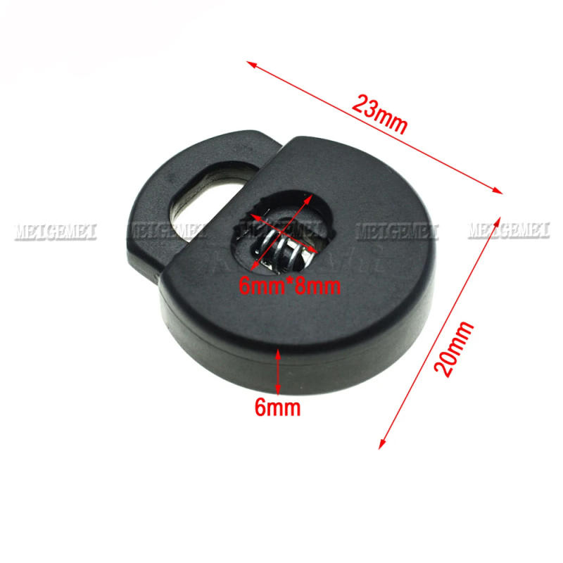 Description Picture 5 of item10pcs Plastic Rope Clamp Cord Lock Stopper Cord Lock Toggle Clip Stopper Black For Paracord & Shoe Lace