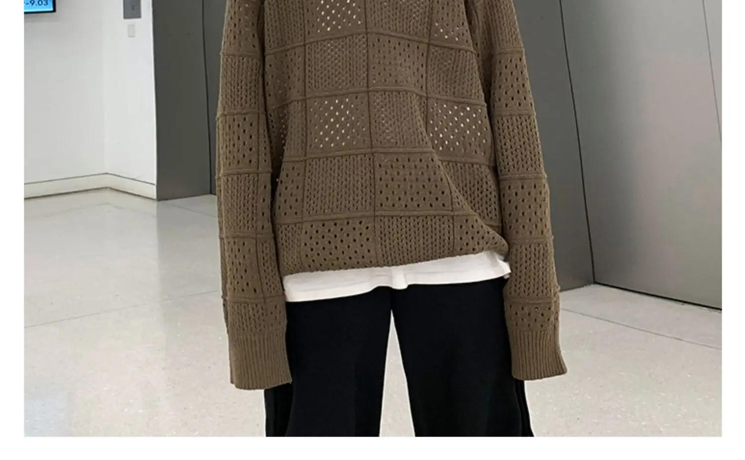 Description Picture 5 of item2024 Men Spring Autumn New Oversized Sweater Pullover Tops Male Streetwear Loose Knitwear Tops Mens Solid Color Jumpers S259