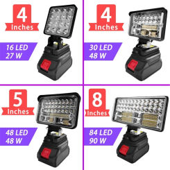 3/4/5/8Inch Led Light Suitable Various Makita Portable Spotlights  Cordless Outdoor Work Fishing Handheld Emergency Tool Light