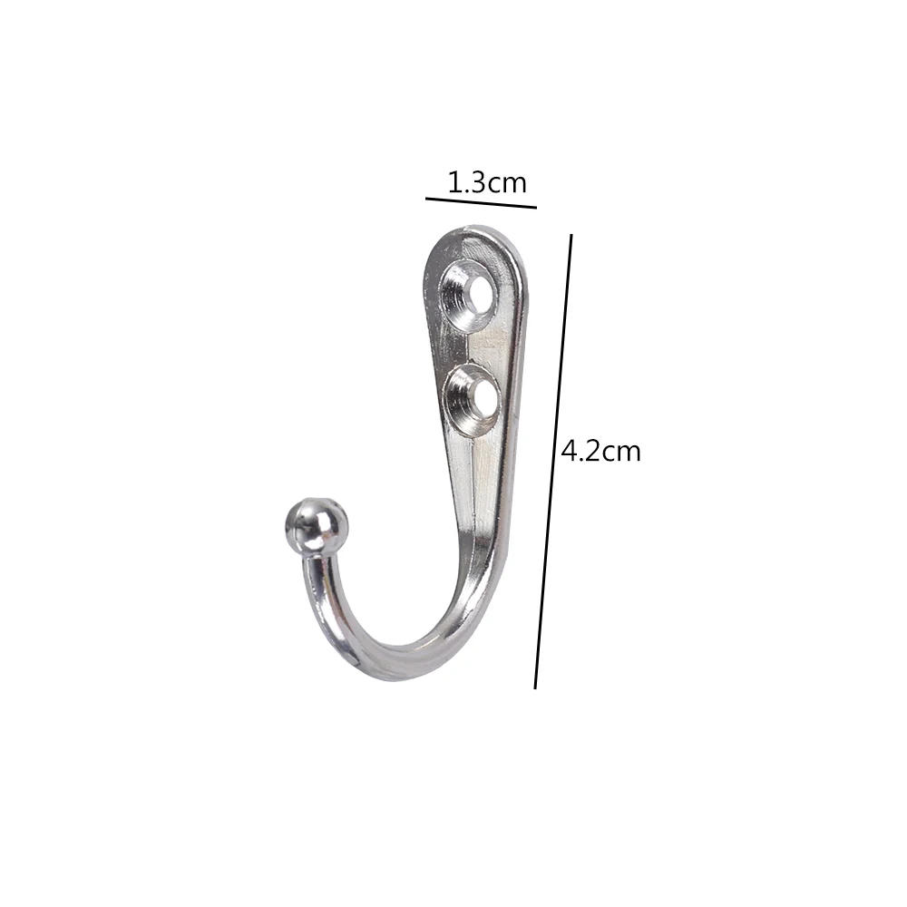 Description Picture 2 of itemAlloy Hooks with Screw Bathroom Towel Clothes Storage Hooks Key Hangers Storage Gold Silver Racks Home Door Kitchen Organizer
