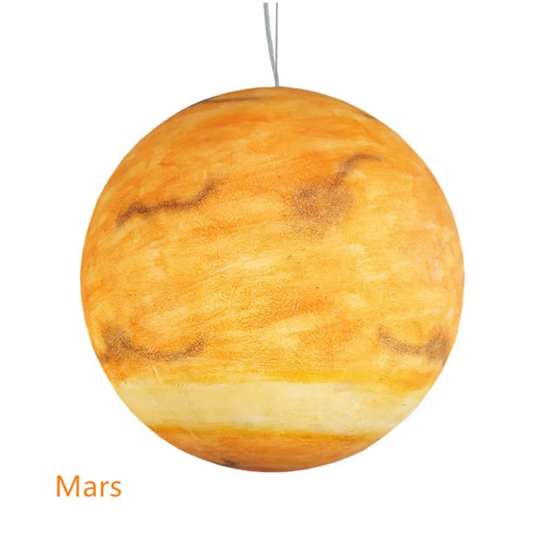 Description Picture 6 of itemNordic Creative Universe Planet Acrylic Pendant Light Moon Sun Earth Mars Uranus Mercury Jupiter Saturn Planet Chirld Room Lamps