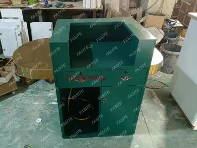 Description Picture 3 of itemCashier counter beauty and nail shop reception company commercial wrought iron stainless steel women's shop bar counter