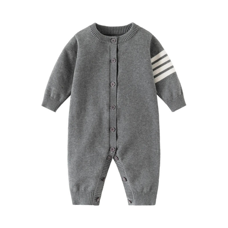 Description Picture 3 of item2025 Newborns Baby Children's Sweaters Jumpsuits Matching Autumn Winter Sweater Bodysuit Climbing Clothes Kids Knitted Cotton