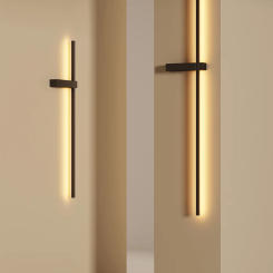 Minimalist Wall Lamp LED Modern Lines Bed Head Wall Lamp Designer Living Room Bedroom Stairwell TV Background Indoor Long Lamps