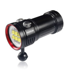 LetonPower Diving Flashlight 22800Lumens rechargeabl Underwater Lighting 100m Waterproof Torch For Photography Video Fill Light
