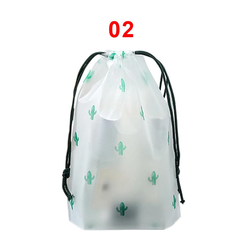 Description Picture 6 of itemTravel Storage Bag Plastic Drawstring Bag Portable Shoe Clothes Cosmetic Toothbrush Towel Organzier Waterproof Printed Eco Pouch