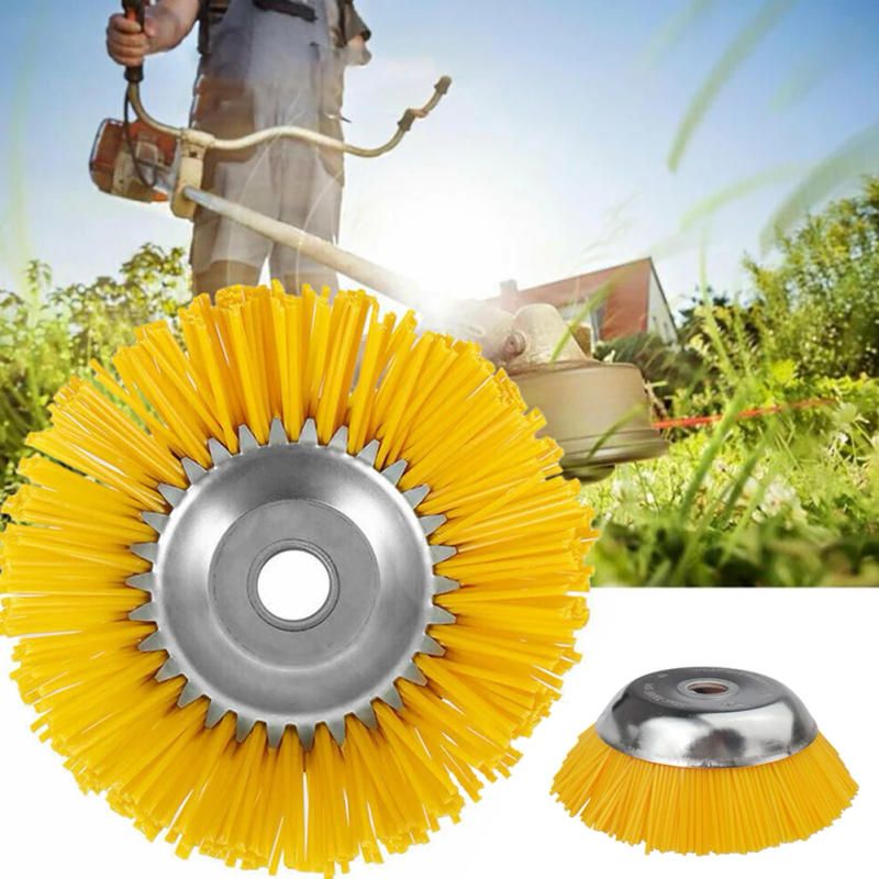 Description Picture 5 of item8 Inch Universal Grass Trimmer Head Nylon Wire Brush Cutter Dust Removal Weeding Plate Rotary Weed Brush for Garden Lawn Mower