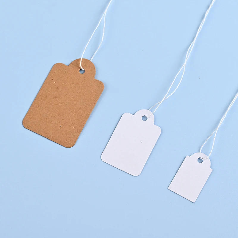 Description Picture 2 of item100pcs Handmade Price Tags Kraft Paper Labels Garment Tags Paper Cards Hang Tags for Handmade Items Merchandise Jewelry Labels