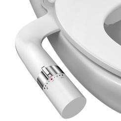 Toilet Bidet Attachment Women's Self-Cleaning Single Cold Double Spray Irrigator Adjustable Water Pressure Non-Electric Spray