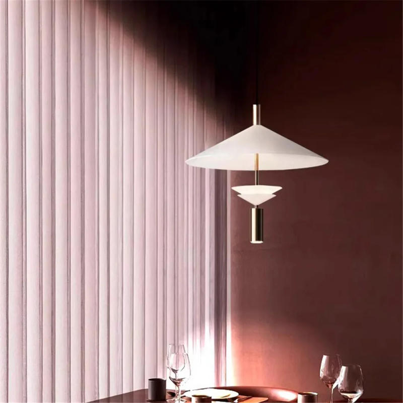 Description Picture 2 of itemDesigner Elegant Umbrella Shape Led Pendant Lights For Dining Room Coffee Table Kitchen Hanging Spots Lamp Indoor Art Decoration