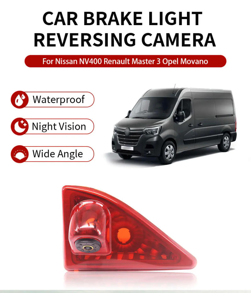 Description Picture 4 of itemAHD 1080P Golden Lens Car Brake Light Rear View Reversing Camera For Nissan NV400 Renault Master 3 Opel Movano