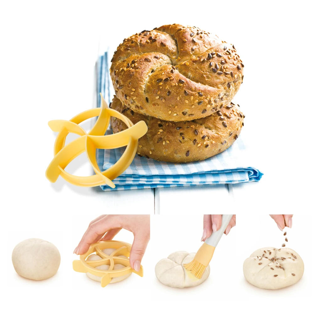 Description Picture 4 of itemPlastic Baking Mold Homemade Pastry Cutter Dough Cookie Press Bread Rolls Stamp Bakeware Dessert Tools Cookies Mould