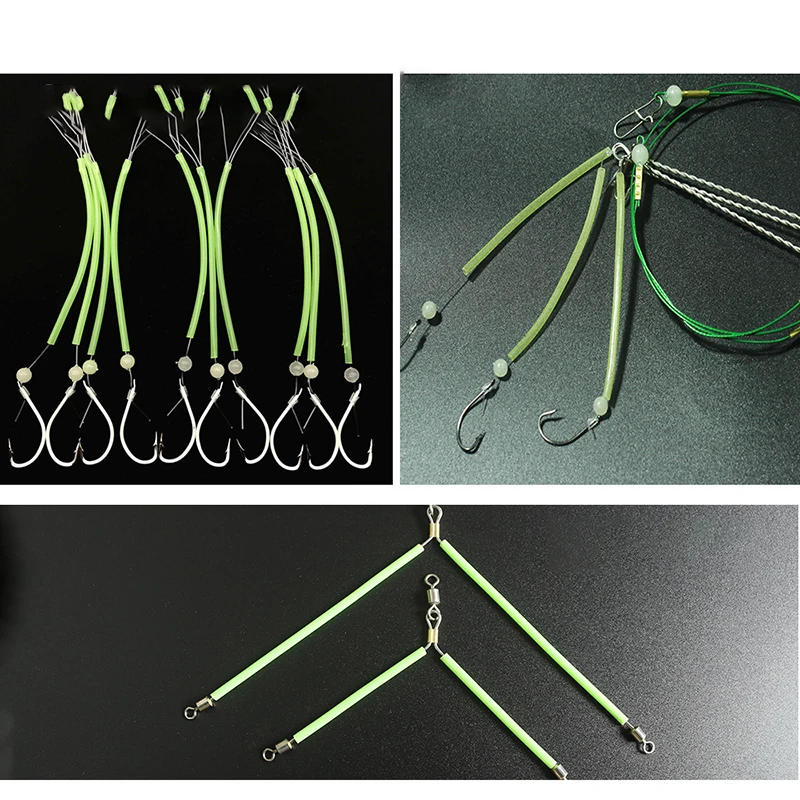 Description Picture 6 of item1.5M Fishing Night Luminous Tube Green Soft Silicone Fishing Sleeves Fishing Rig Hook Line Glow Pipe Light fishing Tackle Tool