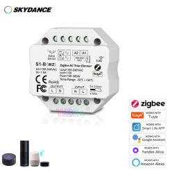 S1-B(WZ) 220V 110V Zigbee 3.0 AC Triac WiFi LED Dimmer Tuya Smart RF 2.4G Push Switch Remote Control for Single Color LED Light