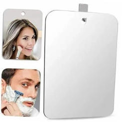 Acrylic Anti fog Mirror With Wall Suction Shower Mirror For Women Makeup Man Shaving Portable Travel Bathroom Accessories