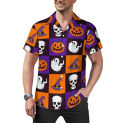 Hawaii Shirt Vacation BOO Ghost Blouses Cute Halloween Novelty Casual Shirts Men Short-Sleeve Harajuku Oversize Clothing