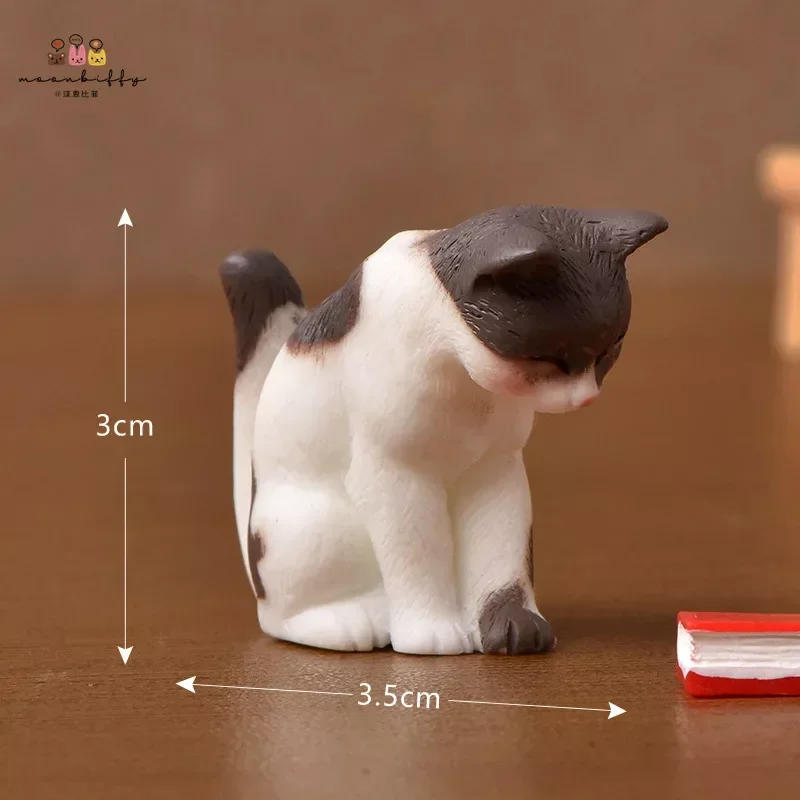 Description Picture 4 of itemResin Cats Ornament Kitten Figurine Animal Miniature Fairy Garden Doll House Decoration DIY Micro Landscape Home Decor