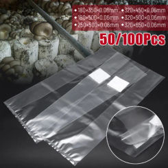 30/50PCS  Mushroom Spawn Grow Bags Spawn Media Grow Substrate High Temp Pre Sealable Garden Supplies Planting Ventilate Bags