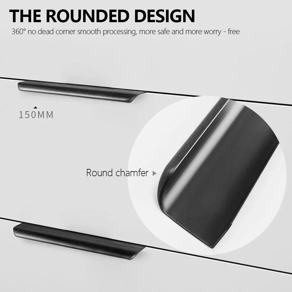 Description Picture 3 of itemGold Black Hidden Cabinet Pulls Aluminum Alloy Kitchen Cupboard Handles Drawer Knobs Furniture Handle Bedroom Hardware