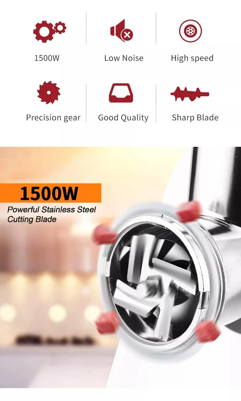 Description Picture 2 of itemMeat Grinder Kitchen Heavy Duty Stainless Steel Electric Professional/Chicken Slicer High Efficiency Home Kitchen