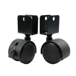 New with Brake Swivel Casters Plastic Replacement Wheel Caster 40mm Furniture Hardware Roller Wheels Office Chair Sofa