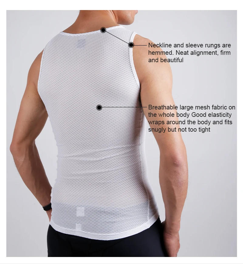 Description Picture 4 of itemLAMEDA Cycling vest for men High breathability Men Cycling Base Layer Vest Quick drying Bike Sleeveless Top Sweatshirts