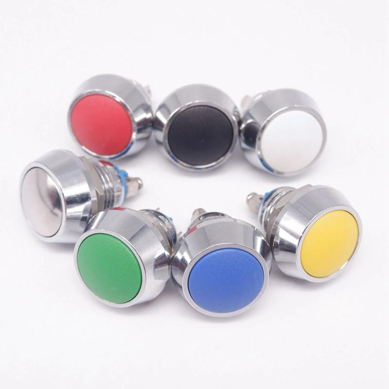 Description Picture 4 of itemMetal Push Buttons 12mm Button Momentary Small Switch Start Mini Spherical Round Doorbell Switch 1NO Screw Terminal/Pin Terminal