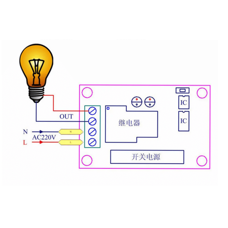 Description Picture 5 of itemRemote Control Switch AC85V~250V High-Power RF Line Control Outdoor Advertising Light Box Oxygenation Equipment Power Off