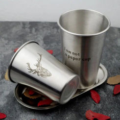 350ml Stainless Steel Mug Silver Double Wall Coffee Tea Wine Milk Beer Tumbler Portable Travel Water Cup Kitchen Drinkware