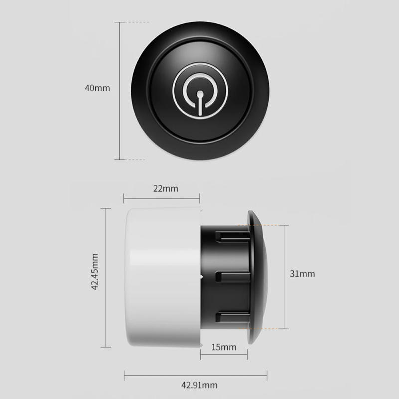 Description Picture 6 of item1pc Furniture Knobs Diameter 35mm Round Drawer Knobs Silver Cabinet Knobs Bounce Round Spring Push Handle Cabinet Knobs