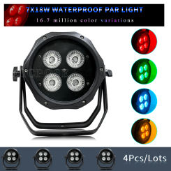 4Pcs/Lots 4x12W RGBW/4x18W RGBWA UV 6 in 1 LED Par Light Outdoor Waterproof Stage Light DJ Disco Equipment Dance Floor Lighting