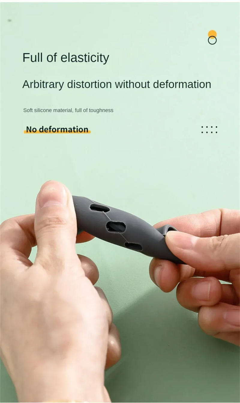 Description Picture 6 of item2/8Pcs Silicone Pan Handle Cover Heat Insulation Covers Pot Ear Clip Non-slip Steamer Casserole Pan Handle Holder Kitchen Tools