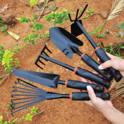 Iron Shovel/Hoe/Rake For Gardening Tool Multifunctional Double-Sided Planting Tool For Garden Digging,Transplanting,Weedin