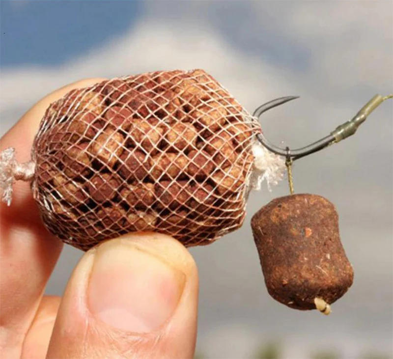 Description Picture 6 of itemPVA Mesh Water Soluble Refill Rig Baits Wrap Bag Fishing Mesh Net Environmental Crap Fishing Feeder Portable Trap Lure Meshes