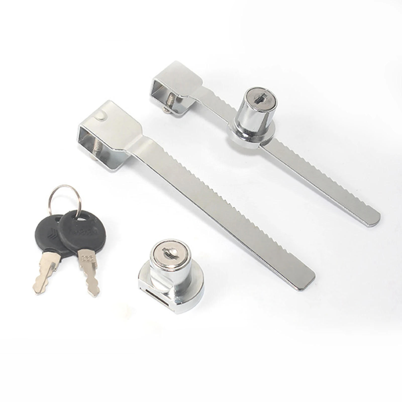 Description Picture 4 of item1 Set Zinc Alloy Single Glass Door Lock Showcase Cabinet Door Cylinder Sliding Glass Push Door Locks with Key Furniture Hardware