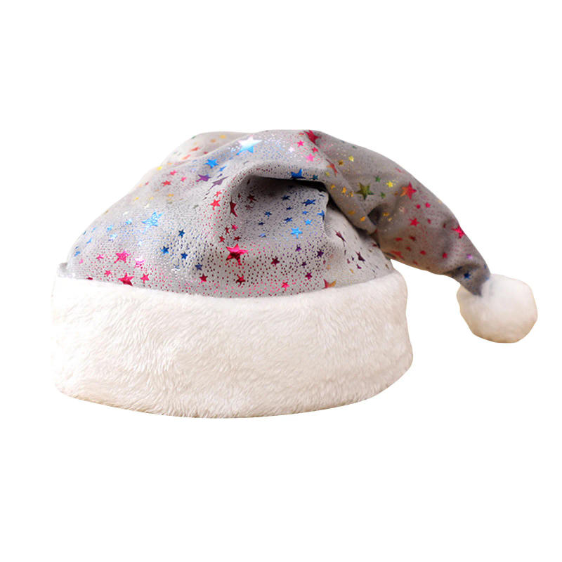 Description Picture 5 of itemChristmas Santa Hat Decoration Colored Adult Hat Christmas Holiday Party Dress Up Event Ornament Christmas Party Decoration