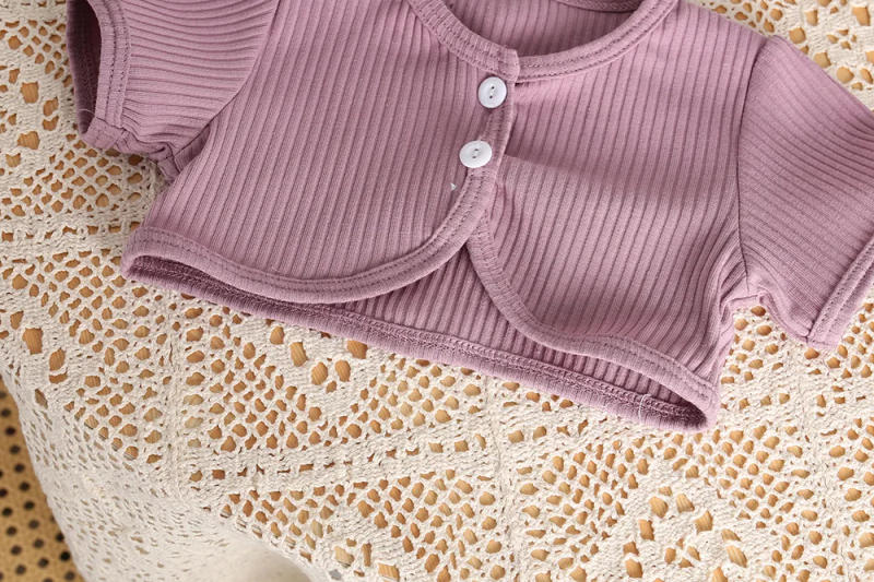 Description Picture 6 of itemMILANCEL0-3Y Baby Girls Summer Clothes Lace Camisole Bodysuit And Tee Infant Girls Clothing Set Baby Girls 2 Pcs Suit