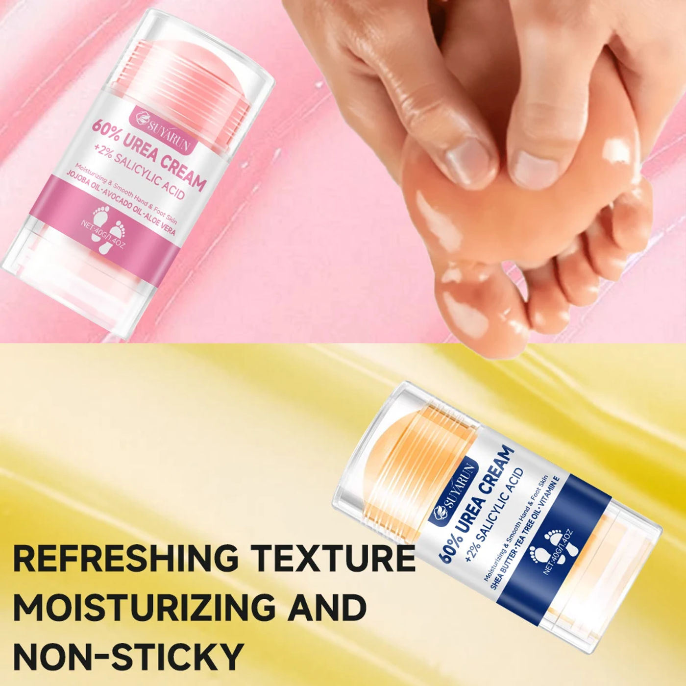 Description Picture 4 of itemSUYARUN 60% Urea Foot Cream Stick - Moisturizing & Exfoliating, Cracked Heel Repair, Deep Hydration for Dry Feet, Long protect.
