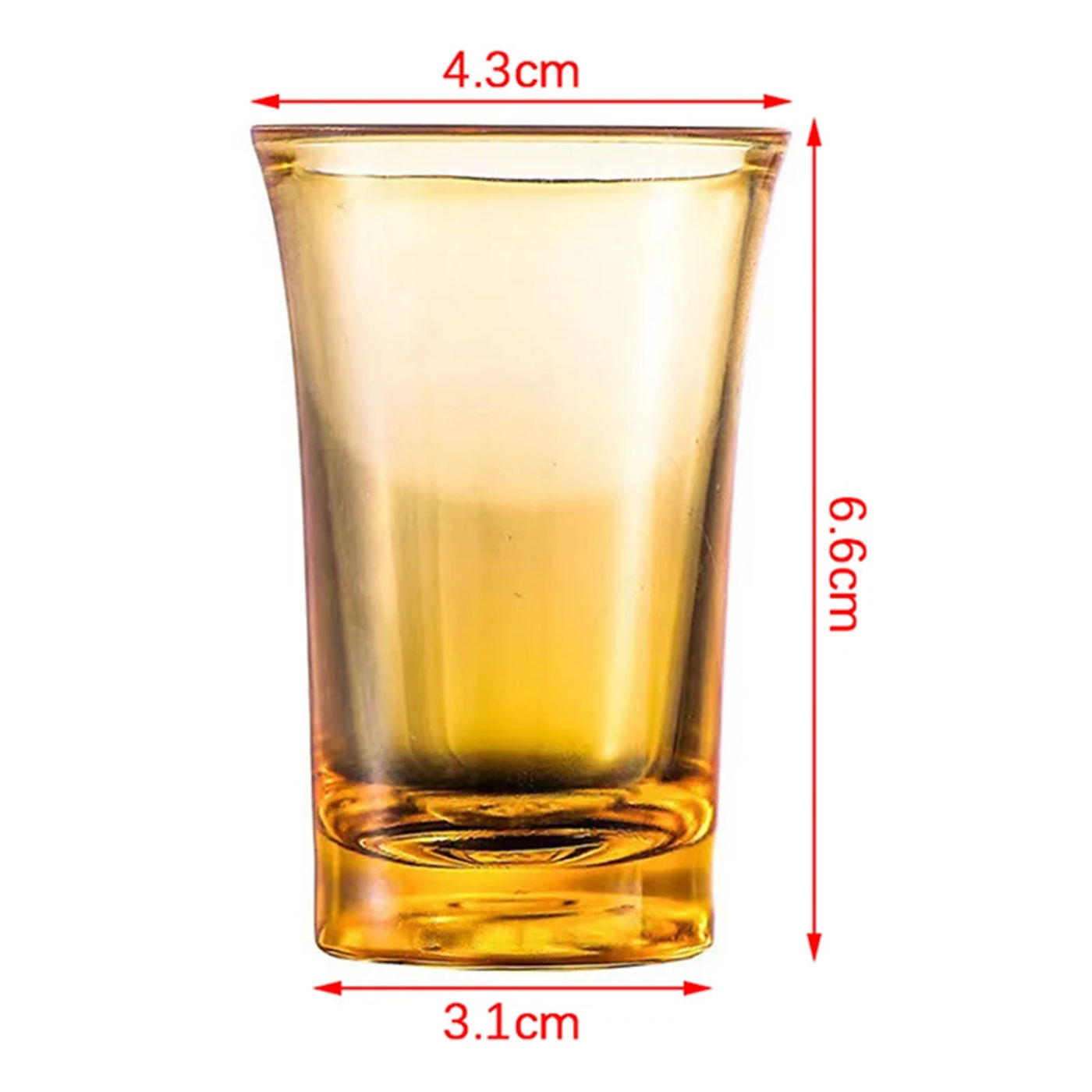 Description Picture 5 of item6 Pcs Transparent Color Shot Glass Acrylic Spirits Shot Cup Party Bar Club Drinking Tool Wedding Cocktail Pint Vodka Cups